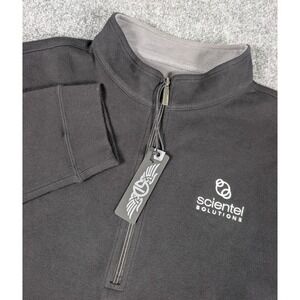 Straight Down Burnside Half Zip Sweater Mens 2XL Black Golf w/Logo NWT